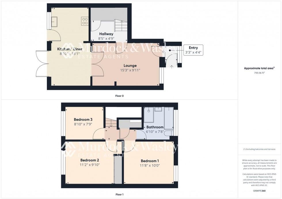 Floorplan for Crispin Close, Longlevens, Gloucester