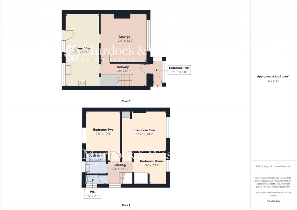 Floorplan for Wilkes Avenue, Hucclecote, Gloucester