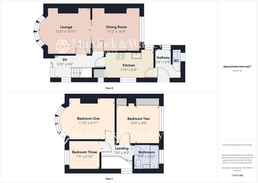 Floorplan for Grasmere Road, Longlevens, Gloucester