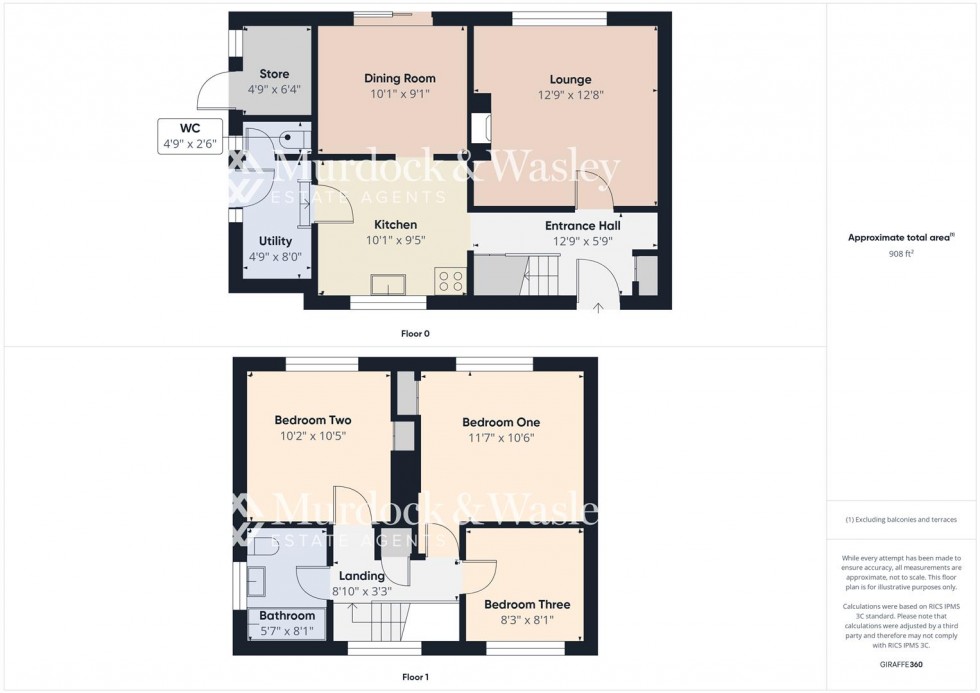 Floorplan for Elmleaze, Longlevens, Gloucester