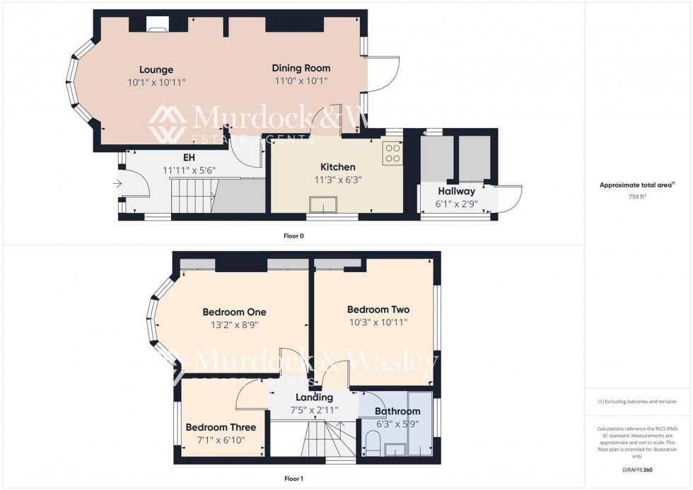 Floorplan for Grasmere Road, Longlevens, Gloucester