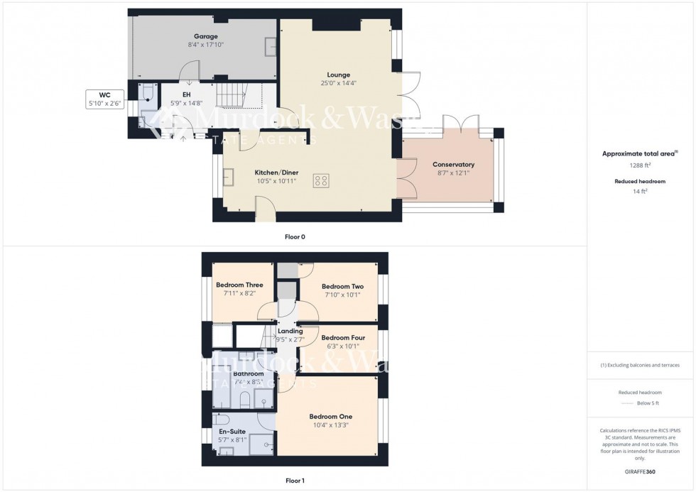 Floorplan for Longland Gardens, Longlevens, Gloucester