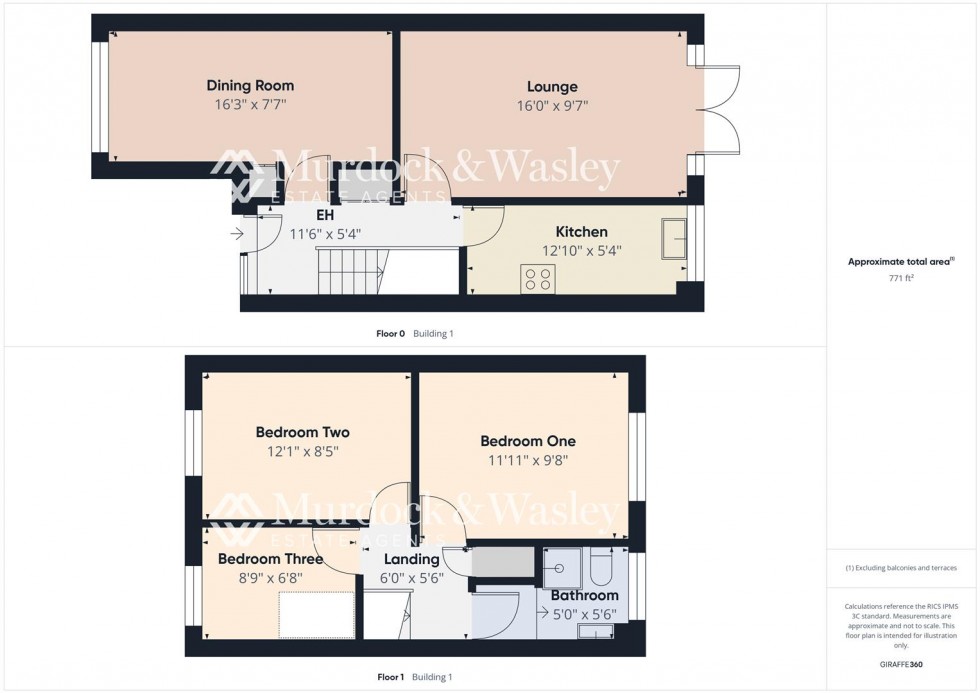 Floorplan for Pennine Close, Quedgeley