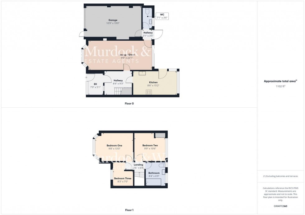 Floorplan for Lea Crescent, Longlevens, Gloucester