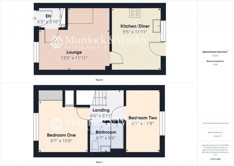 Floorplan for Brandon Close, Churchdown, Gloucester