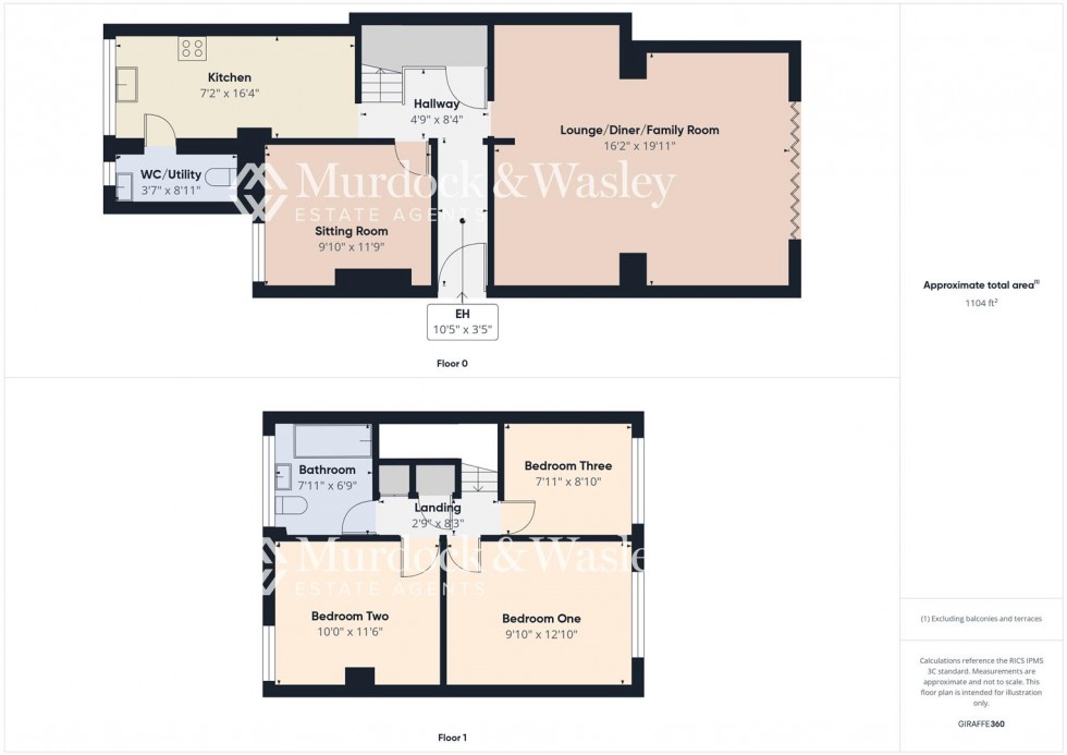 Floorplan for Simon Road, Longlevens, Gloucester