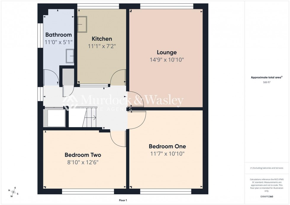 Floorplan for Stirling Way, Tuffley, Gloucester