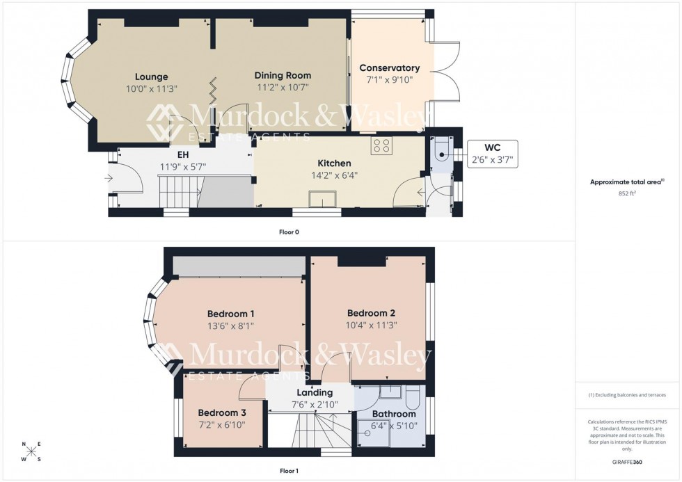 Floorplan for Wellsprings Road, Longlevens, Gloucester