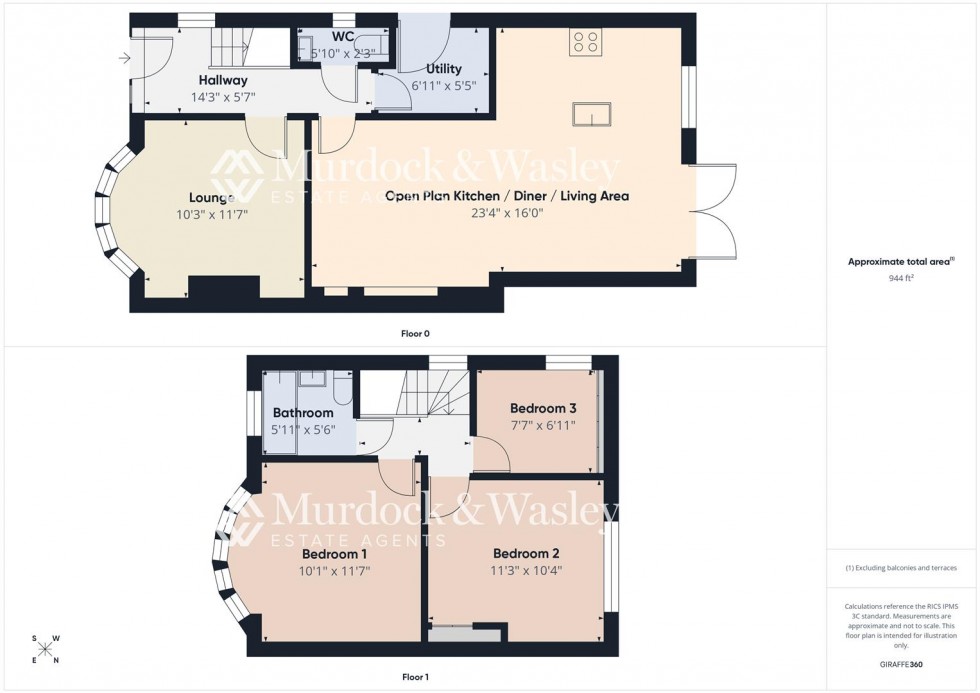 Floorplan for Parkside Drive, Churchdown, Gloucester
