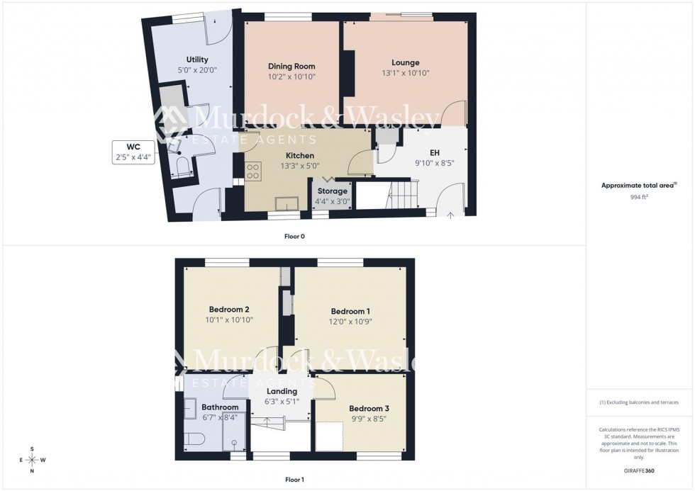 Floorplan for The Triangle, Longlevens, Gloucester