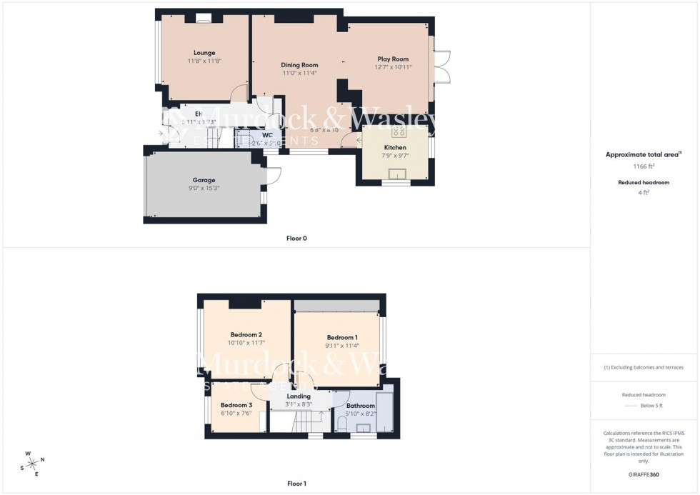 Floorplan for Dinglewell, Hucclecote, Gloucester