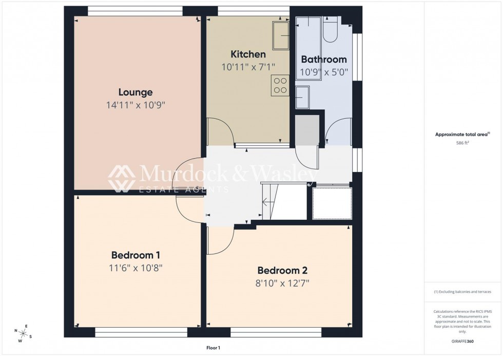 Floorplan for Stirling Way, Tuffley, Gloucester