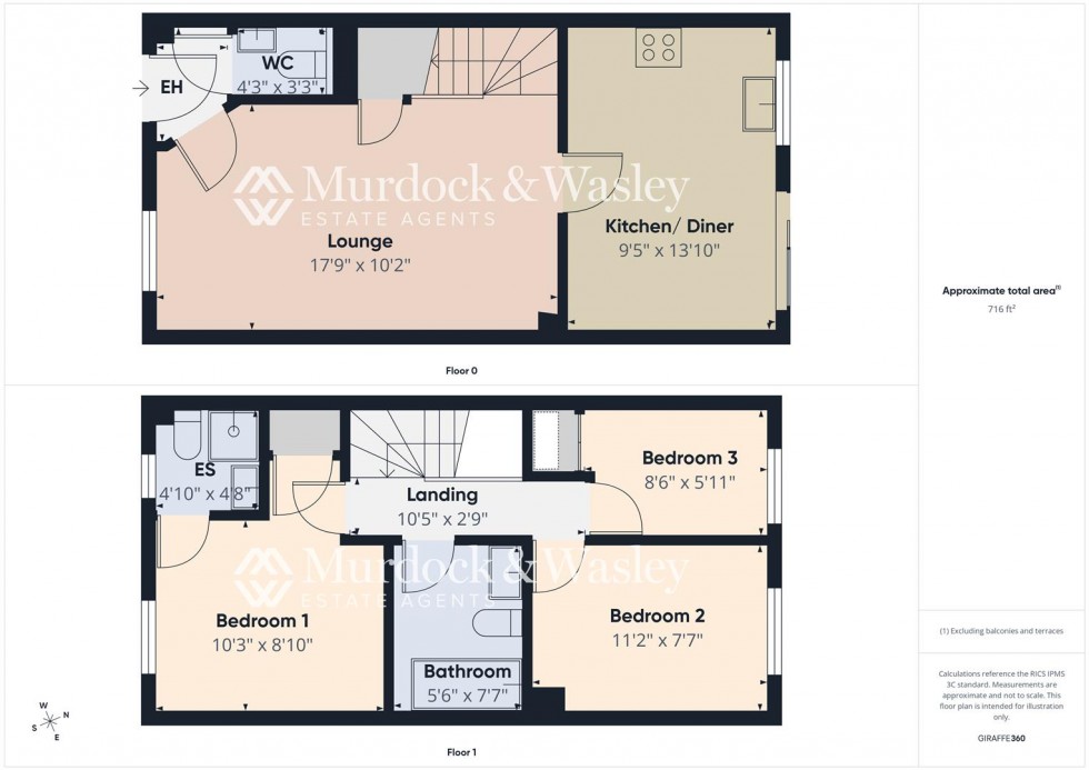 Floorplan for Roselle Drive, Brockworth, Gloucester
