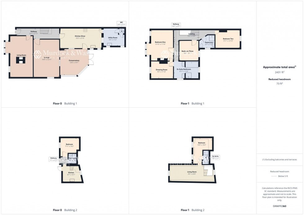 Floorplan for Four Bedroom House With Detached Coach House