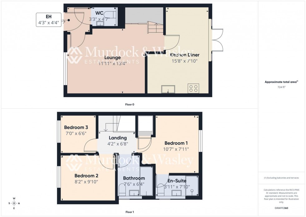 Floorplan for Bluebell Crescent, Brockworth, Gloucester