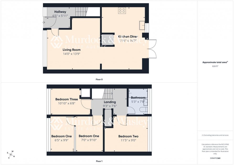 Floorplan for Sapphire Close, Tuffley, Gloucester