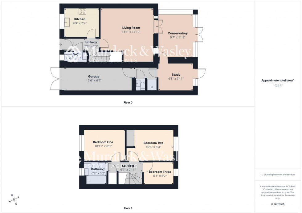 Floorplan for Stocken Close, Hucclecote, Gloucester