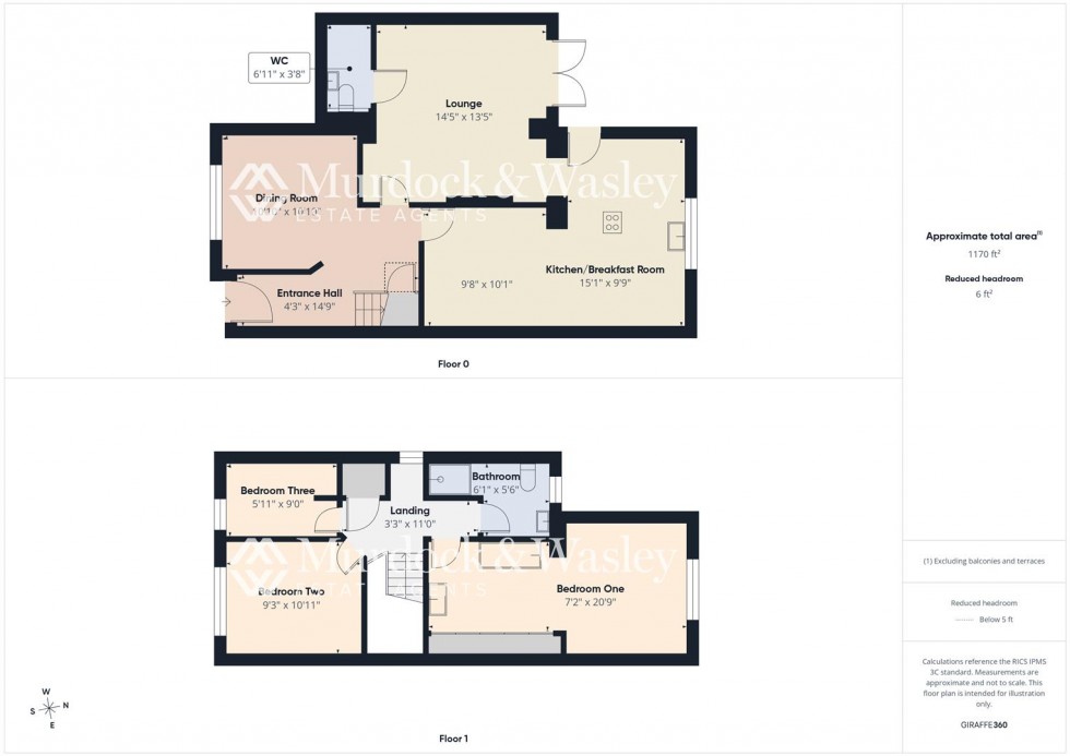 Floorplan for Grisedale Close, Longlevens, Gloucester