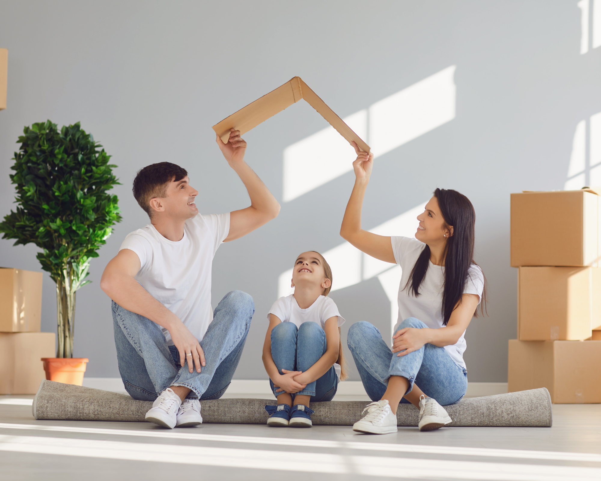 Family planning a move in Gloucester, showcasing insights from estate agents Gloucester about relocation trends.